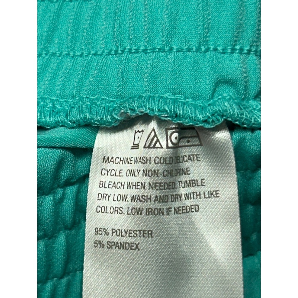 IMAN Ankle Pants Womens L Green Elastic Waist Pull On Slacks Casual Stretch - Picture 14 of 14